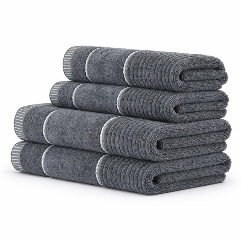 Zestaw Ręczników TEO 4 szt. – 2x 70x140 + 2x 50x90 cm | Bawełna 470 g/m2 kolor: Szary (1)