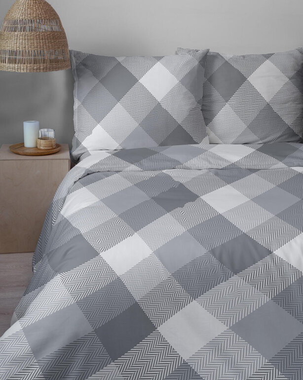 Komplet Pościeli 160x200 + 2x70x80, 100% Bawełna, 140g/m2, wzór: 4552 A (3)