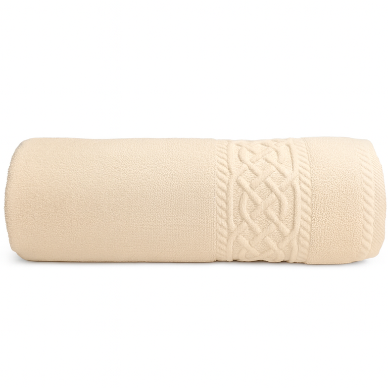 RĘCZNIK KĄPIELOWY 50x90 SPA HOTELOWY mały Bawełniany 500g/m2 - SYDNEY Piaskowy (1)