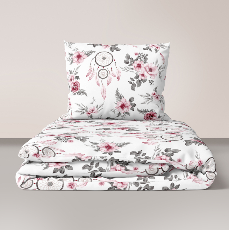 POŚCIEL HOTELOWA 160x200 BAWEŁNA 100% Łapacz bordo (1)