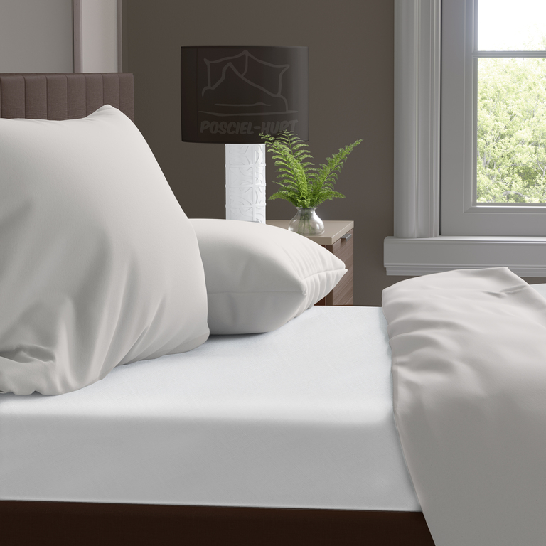 PRZEŚCIERADŁO 220x240cm MIKROFIBRA SATYNOWA BIAŁE (2)