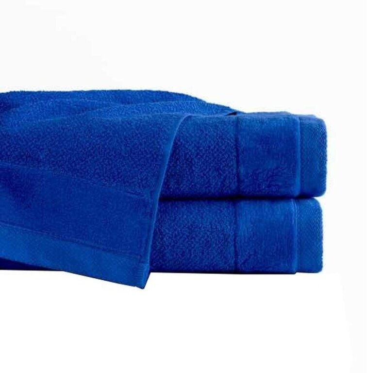 Zestaw 2x RĘCZNIK KĄPIELOWY 70x140 SPA HOTELOWY Duży Bawełniany 550g/m2 - VITO Royal blue (5)