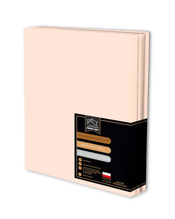 Prześcieradło Tradycyjne 200x220CM Bez Gumki BAWEŁNA 100% łosoś