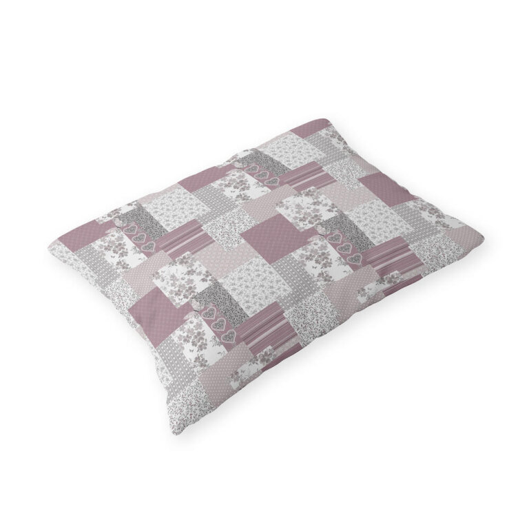 Poszewka 70x80cm na PODUSZKĘ z KORY, wzór: Paczwork Motyl Puder Róż (1)