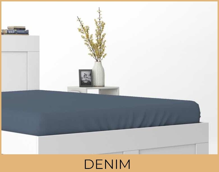 Prześcieradło 90x200 SATYNA z gumką denim (2)
