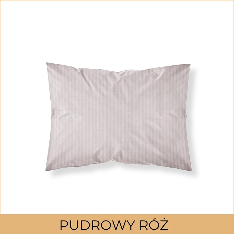 Poszewka na poduszkę 70x80 Hotelowa Adamaszek PUDROWY RÓŻ (2)