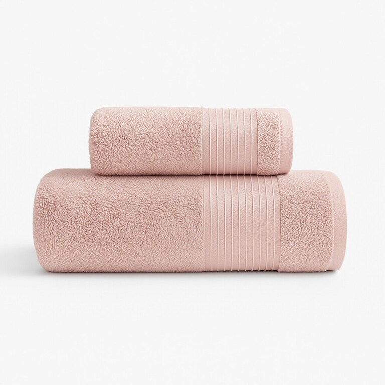 RĘCZNIK KĄPIELOWY 70x140 SPA HOTELOWY Duży Bawełniany 450g/m2 CHŁONNY - PARIS Puder róż (3)