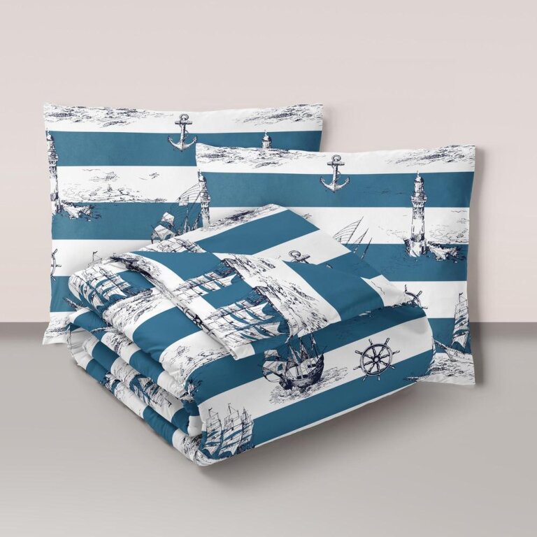 Pościel z Kory 160x200 + 2x70x80 Bawełniana Produkt Polski Bielawa - MARYNARSKI (1)