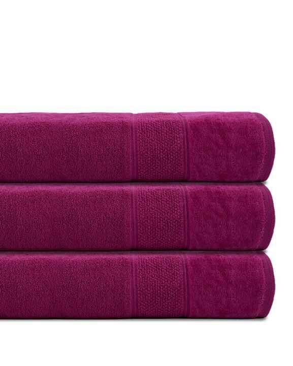 RĘCZNIK KĄPIELOWY 50x90 SPA HOTELOWY mały Bawełniany 480g/m2 CHŁONNY - MARIO amarant (4)