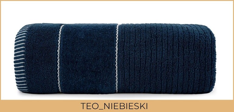 RĘCZNIK KĄPIELOWY 100x150 SPA HOTELOWY Bawełniany 470g/m2 CHŁONNY - TEO niebieski (2)