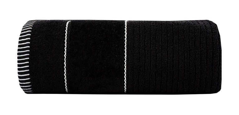 RĘCZNIK KĄPIELOWY 100x150 SPA HOTELOWY Bawełniany 470g/m2 CHŁONNY -TEO czarny (1)