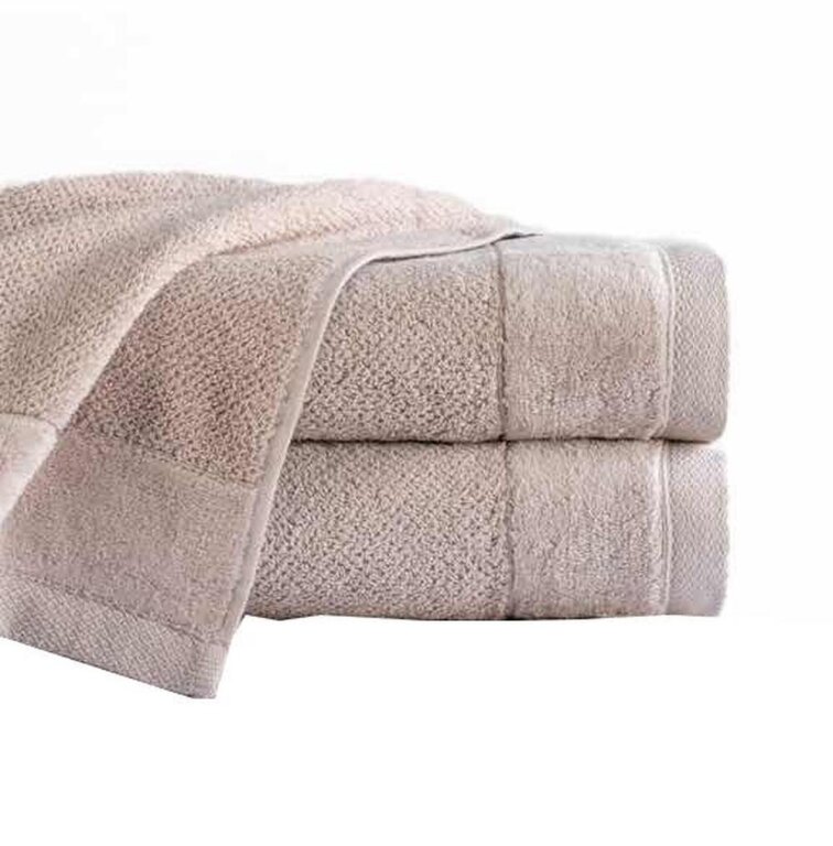 Zestaw 2x RĘCZNIK KĄPIELOWY 70x140 SPA HOTELOWY Duży Bawełniany 550g/m2 - VITO Perłowy/Oyster (5)